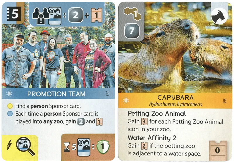 Ark Nova: Promotion Team & Capybara Promo Cards