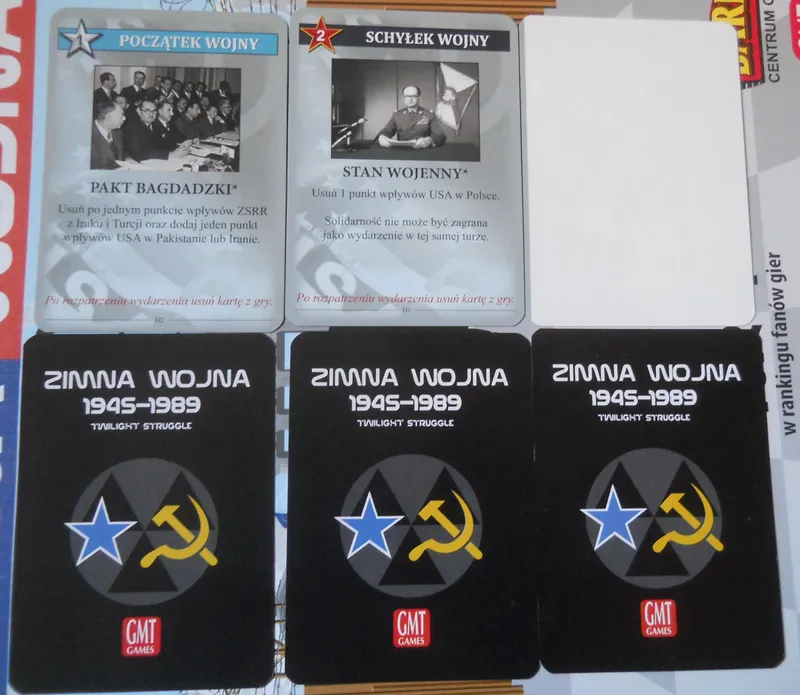 Twilight Struggle: "Pakt Bagdadzki" and "Stan Wojenny" Promo Cards